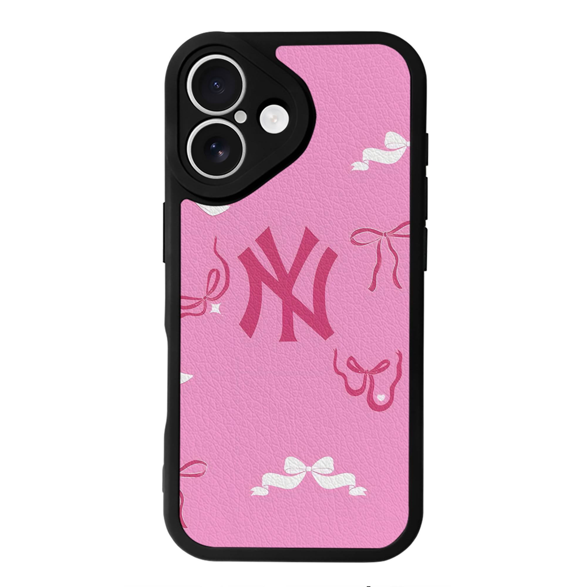 New York Yankees 220 IPhone 16 Silicone Leather Case – UV Print, Lambskin Texture – Perfect Fit, Wireless Charging Compatible, Scratch Resistant, Precise Cutouts – Stylish Protection For IPhone 16